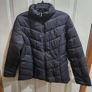 Time And Tru Black Quilted Puffer Jacket